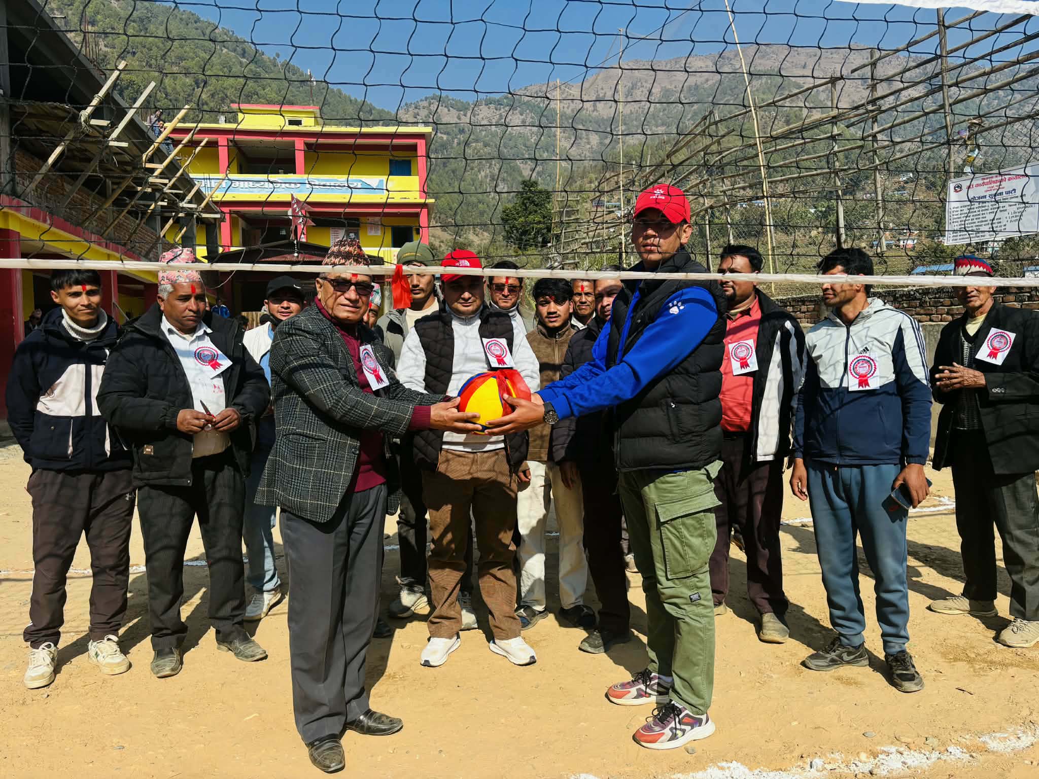 झिमरुक गाउँपालिका-३ मा भलिबल प्रतियोगिता सुरु