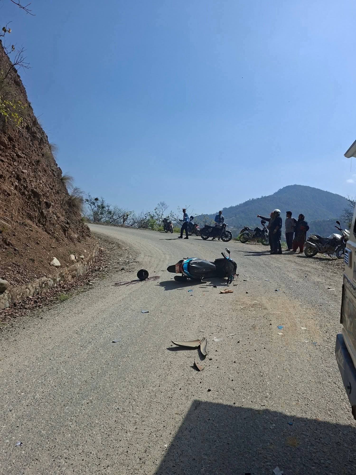 टिप्परको ठक्करबाट स्कुटर चालकको मृत्यु