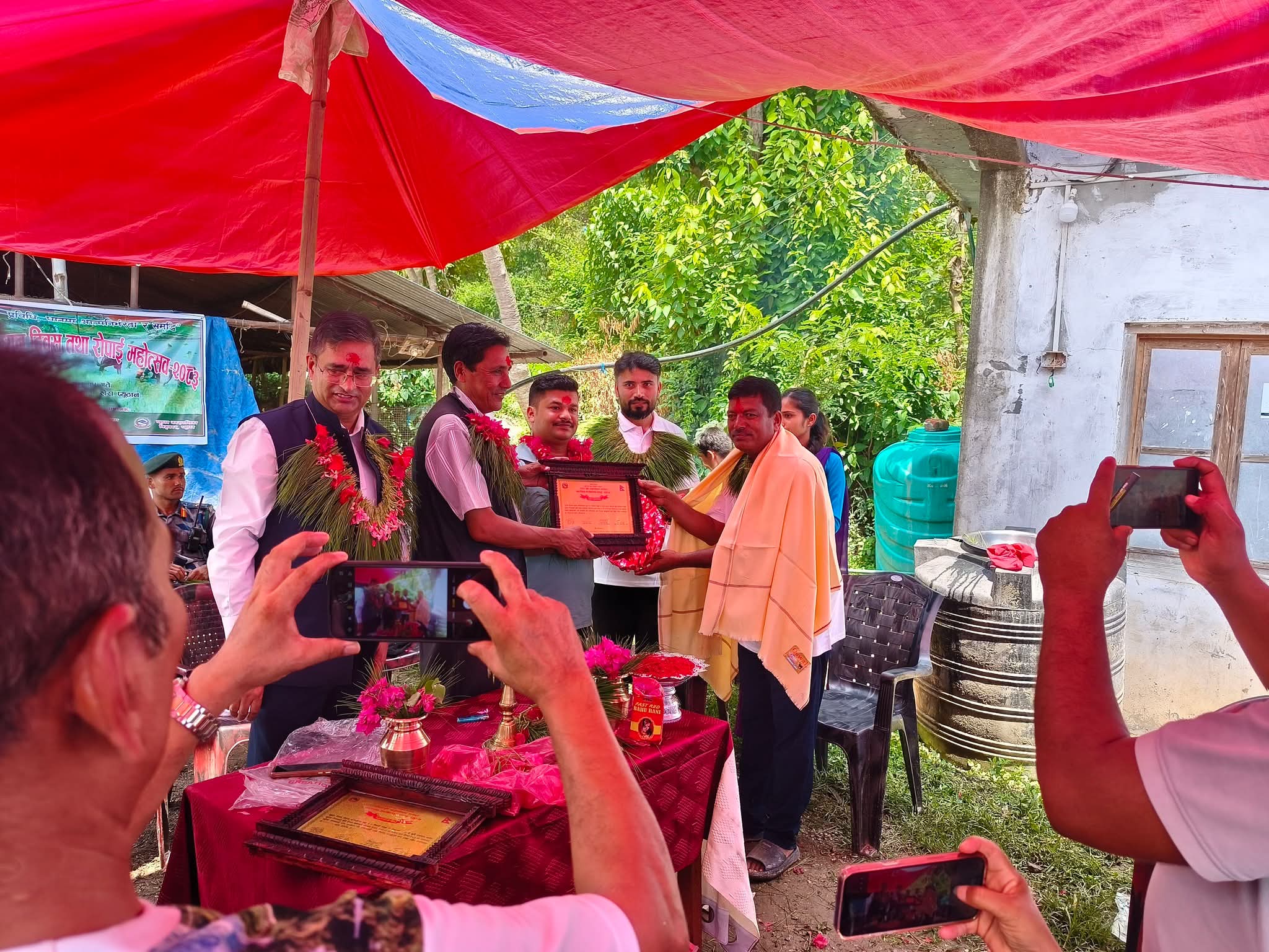 धान दिवसमा किसानलाई सम्मान